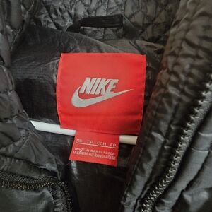 Nike Black Quilted Jacket with Red Tag